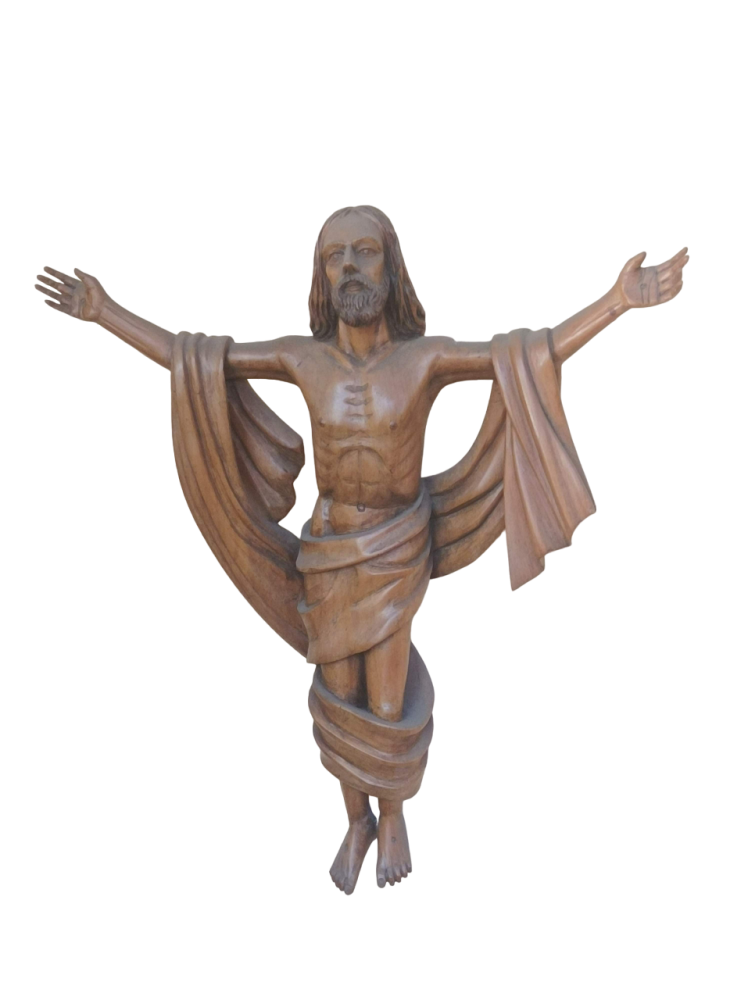 Cristo con velo, en ascenso
Madera: Nogal
Tamaño: 46 cm