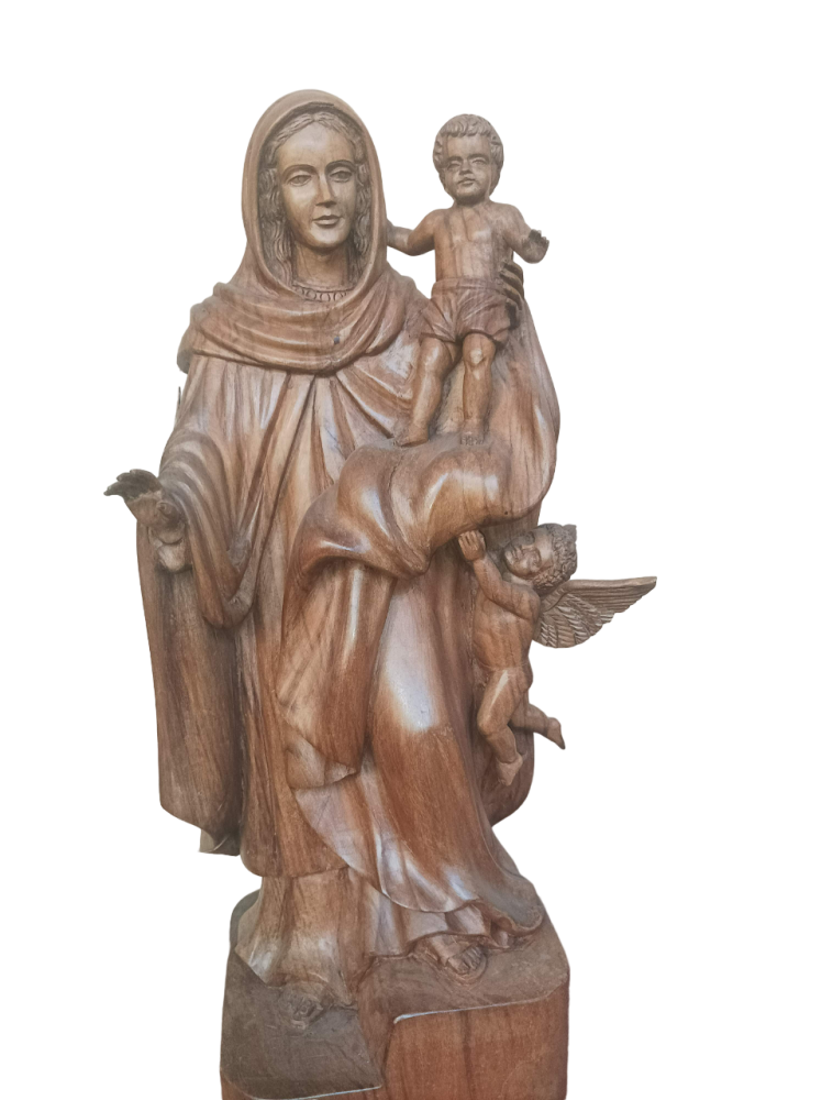 Virgen María de la Salud
Madera: Nogal
Tamaño: Alto 58 cm